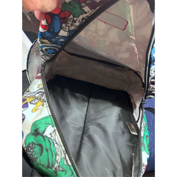 Marvel Comic Book Print Backpack Superhero Bag Adjustable Straps - Picture 6 of 11